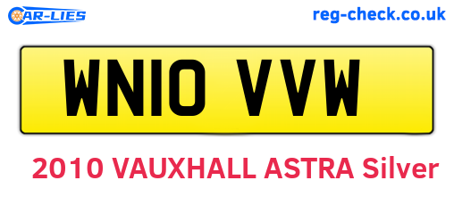 WN10VVW are the vehicle registration plates.