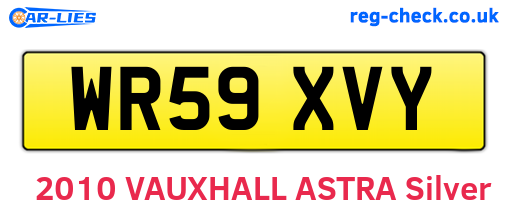 WR59XVY are the vehicle registration plates.