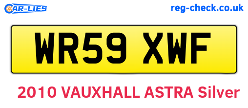 WR59XWF are the vehicle registration plates.