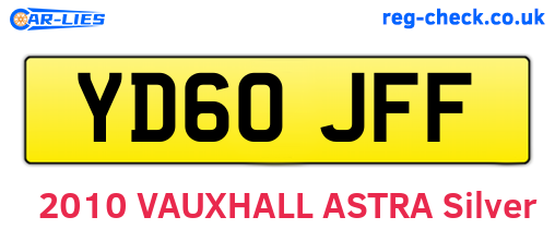YD60JFF are the vehicle registration plates.