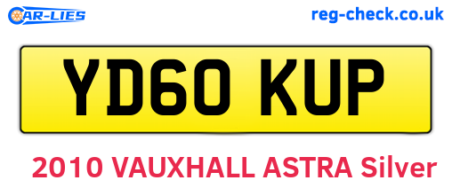 YD60KUP are the vehicle registration plates.