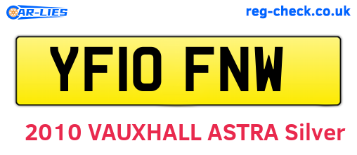 YF10FNW are the vehicle registration plates.