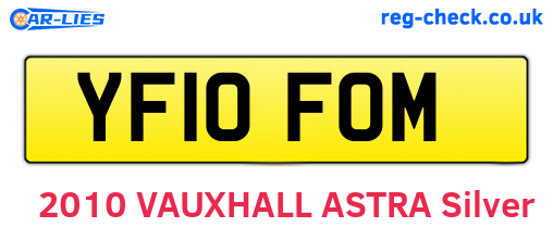 YF10FOM are the vehicle registration plates.