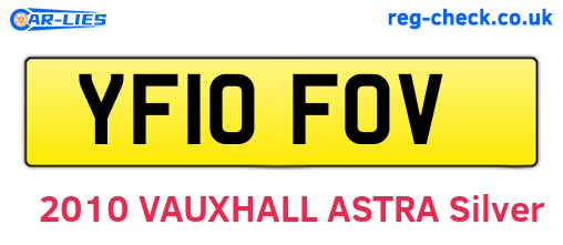 YF10FOV are the vehicle registration plates.