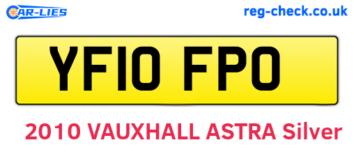 YF10FPO are the vehicle registration plates.