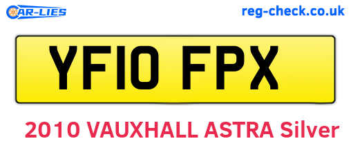 YF10FPX are the vehicle registration plates.