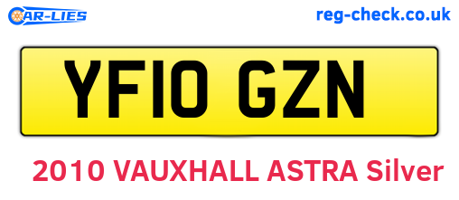 YF10GZN are the vehicle registration plates.