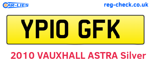 YP10GFK are the vehicle registration plates.