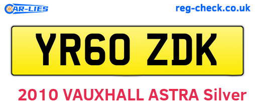 YR60ZDK are the vehicle registration plates.