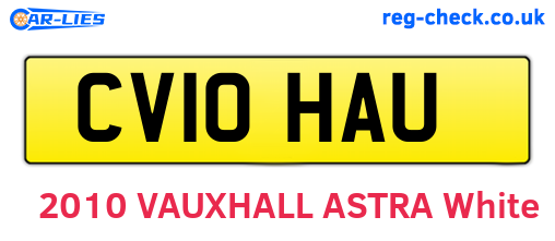 CV10HAU are the vehicle registration plates.