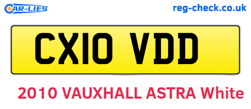 CX10VDD are the vehicle registration plates.