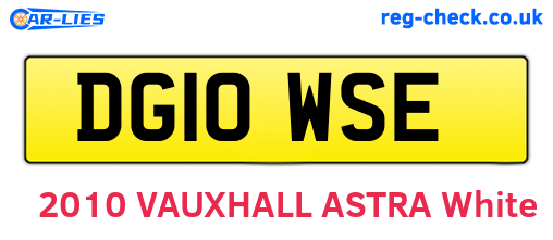 DG10WSE are the vehicle registration plates.