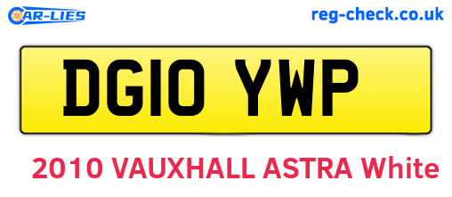 DG10YWP are the vehicle registration plates.