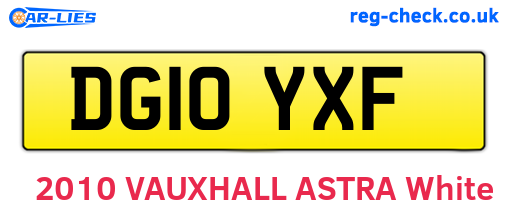 DG10YXF are the vehicle registration plates.