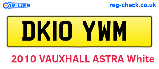 DK10YWM are the vehicle registration plates.