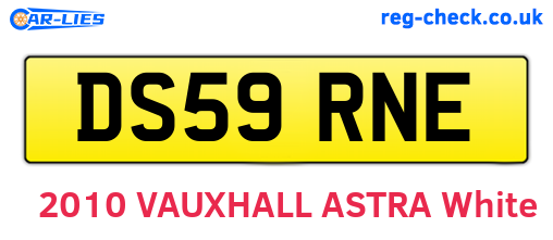 DS59RNE are the vehicle registration plates.