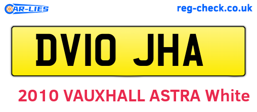 DV10JHA are the vehicle registration plates.