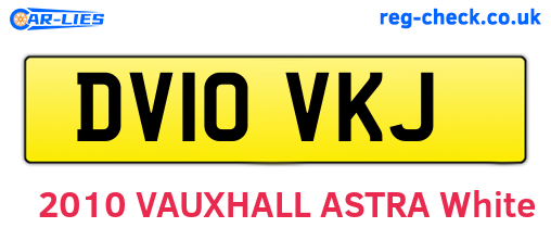 DV10VKJ are the vehicle registration plates.