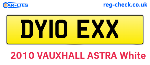 DY10EXX are the vehicle registration plates.
