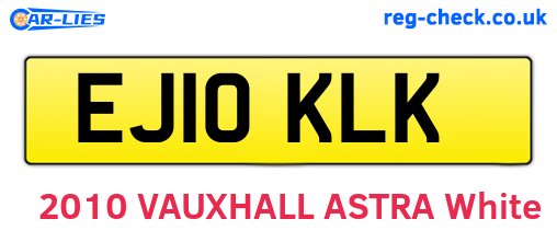 EJ10KLK are the vehicle registration plates.