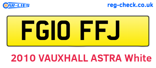 FG10FFJ are the vehicle registration plates.