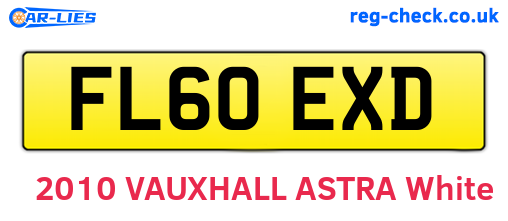 FL60EXD are the vehicle registration plates.