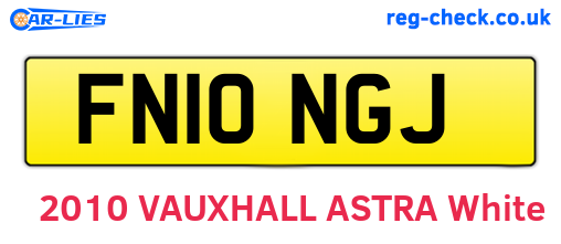 FN10NGJ are the vehicle registration plates.