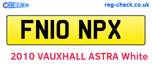 FN10NPX are the vehicle registration plates.