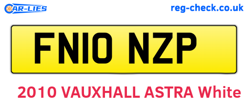 FN10NZP are the vehicle registration plates.