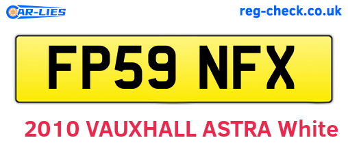 FP59NFX are the vehicle registration plates.