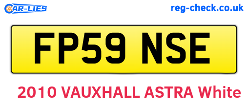 FP59NSE are the vehicle registration plates.