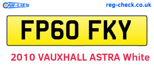 FP60FKY are the vehicle registration plates.