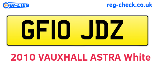 GF10JDZ are the vehicle registration plates.
