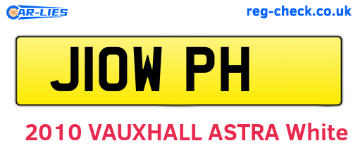 J10WPH are the vehicle registration plates.