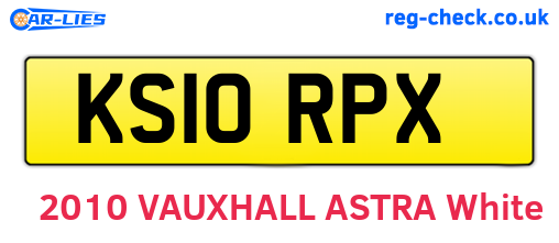 KS10RPX are the vehicle registration plates.
