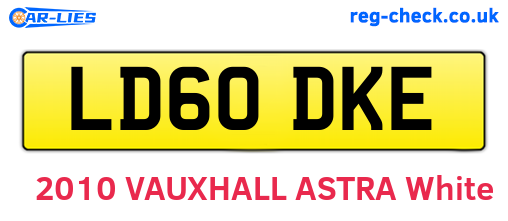 LD60DKE are the vehicle registration plates.