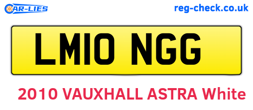 LM10NGG are the vehicle registration plates.
