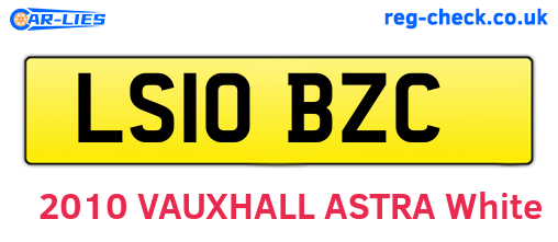 LS10BZC are the vehicle registration plates.