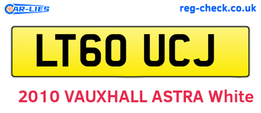 LT60UCJ are the vehicle registration plates.