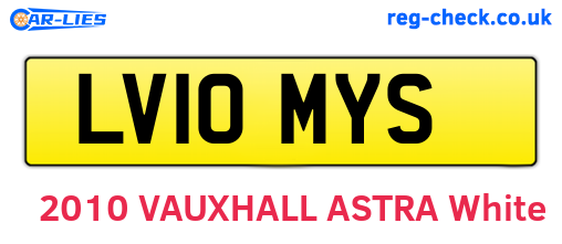 LV10MYS are the vehicle registration plates.