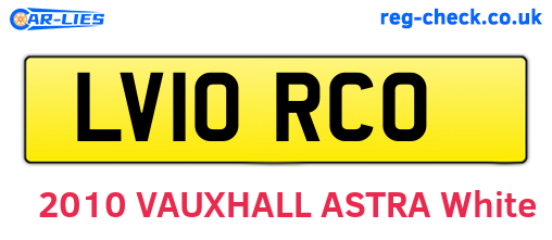 LV10RCO are the vehicle registration plates.