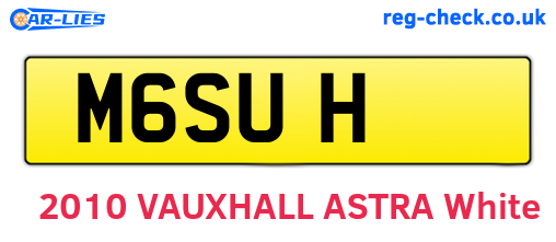 M6SUH are the vehicle registration plates.