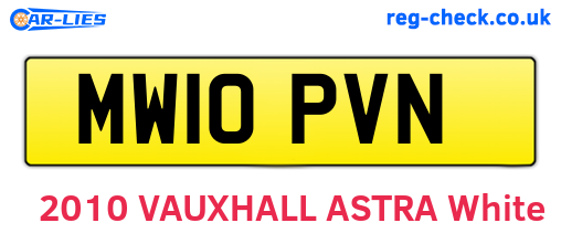 MW10PVN are the vehicle registration plates.