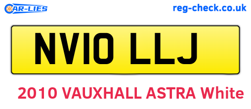 NV10LLJ are the vehicle registration plates.