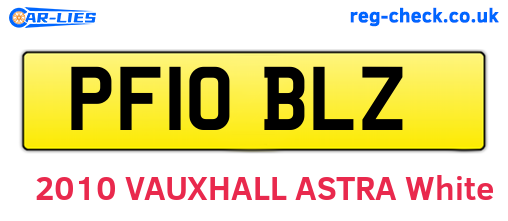 PF10BLZ are the vehicle registration plates.