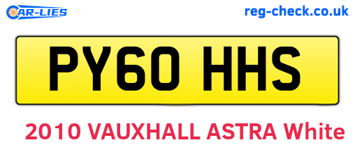 PY60HHS are the vehicle registration plates.