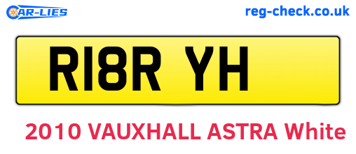 R18RYH are the vehicle registration plates.