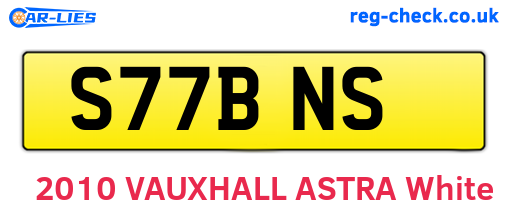 S77BNS are the vehicle registration plates.