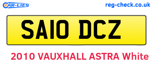SA10DCZ are the vehicle registration plates.