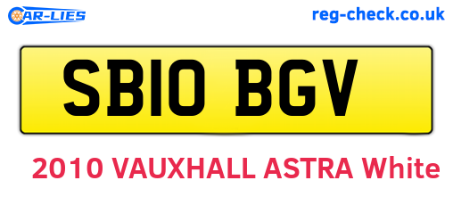 SB10BGV are the vehicle registration plates.